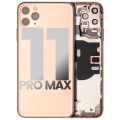 Back Housing W/ Small Components Pre-Installed Compatible For iPhone 11 Pro Max (Used OEM Pull: Grade A) (Gold)