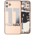 Back Housing W/ Small Components Pre-Installed Compatible For iPhone 11 Pro Max (Used OEM Pull: Grade C) (Gold)